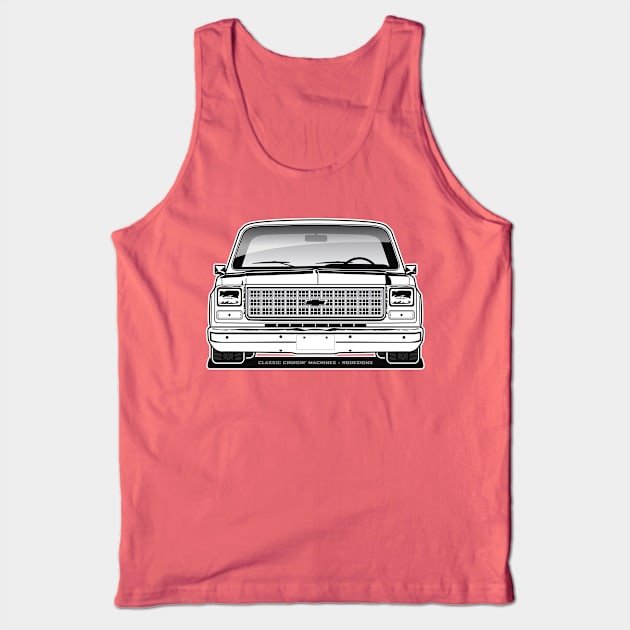 1980 Squarebody Chevrolet C10 Blazer Suburban BW Tank Top by RBDesigns